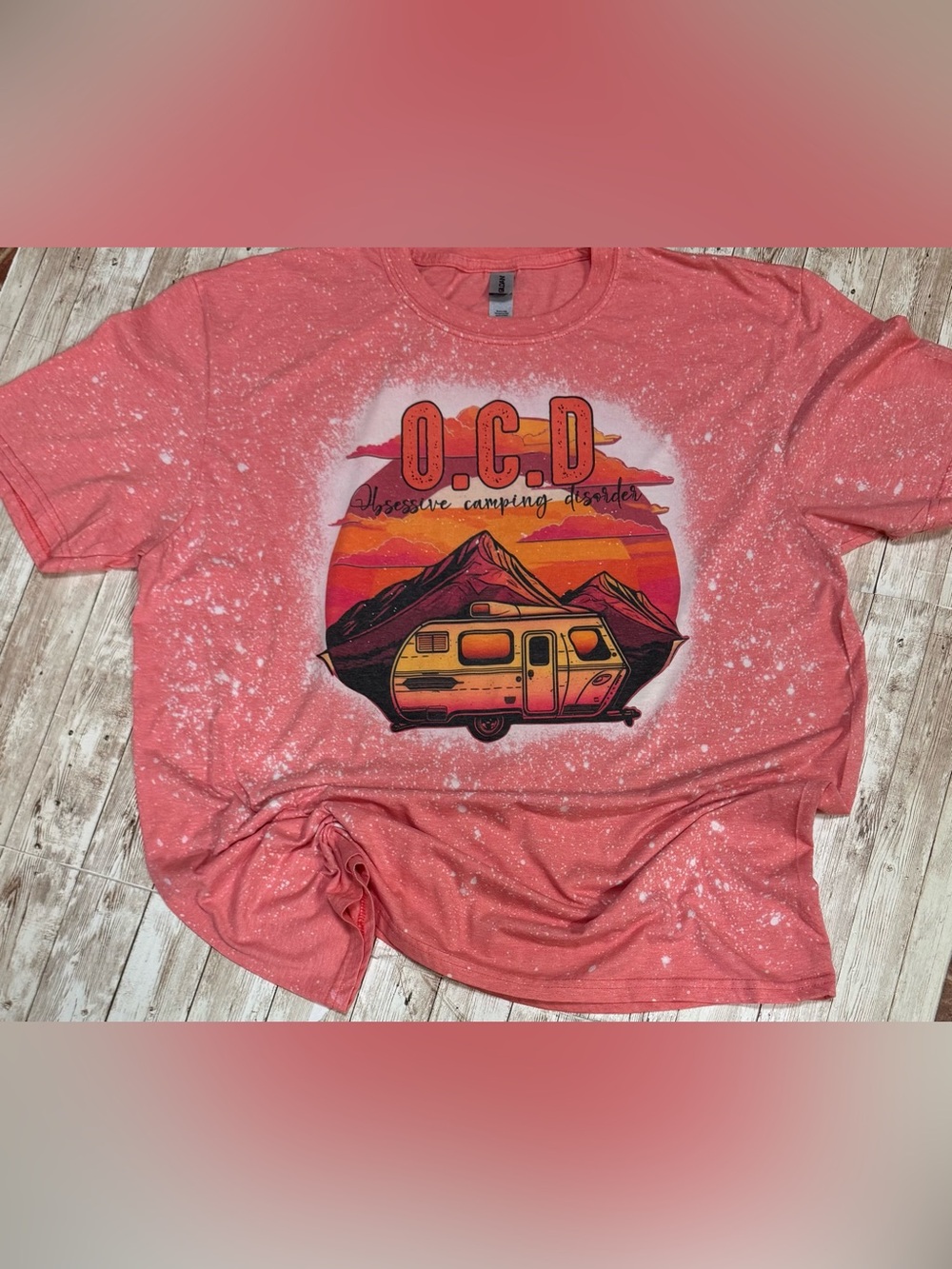 Bleached Coral O.C.D. Camping Graphic Shirt XL